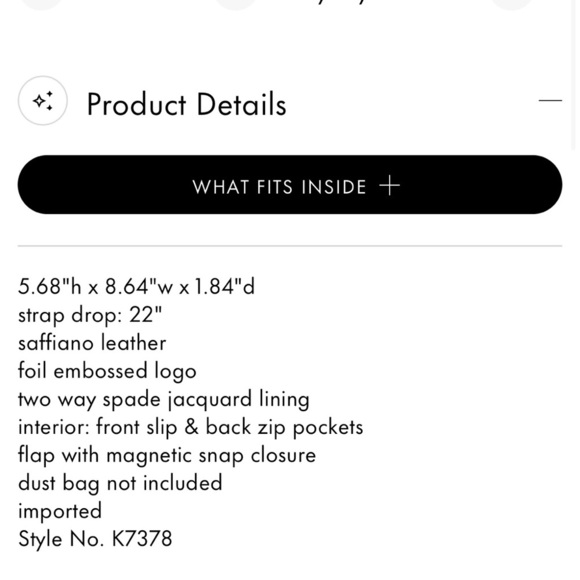 Kate Spade Sadie Saffiano Leather Envelope Purse - Picture 5 of 5